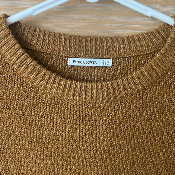 Pink Clover Camel/mustard Brown Crewneck Sweater - Picture 2 of 2